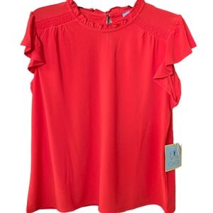 Cece Red Blouse Top NWT Medium
